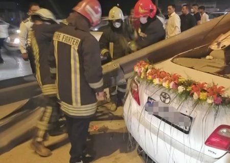 نجات جان عروس و داماد شیرازی توسط آتش نشانان