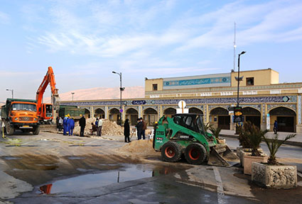 اجرای خط انتقال فاضلاب در محله تاریخی سنگ سیاه شیراز آغاز شد