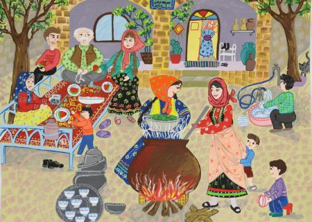 دو عضو کانون پرورش فکری فارس در نمایشگاه نقاشی کاناگاوا درخشیدند