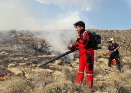 آتش‌سوزی در ارتفاعات منصورآباد شیراز پس از ۵ ساعت مهار شد