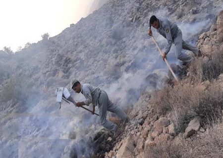 مهار آتش سوزی در ارتفاعات کامفیروز