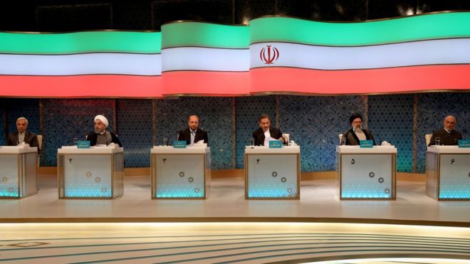 درگیری لفظی روحانی و جهانگیری با قالیباف در نخستین مناظره انتخابات ریاست‌جمهوری ۹۶