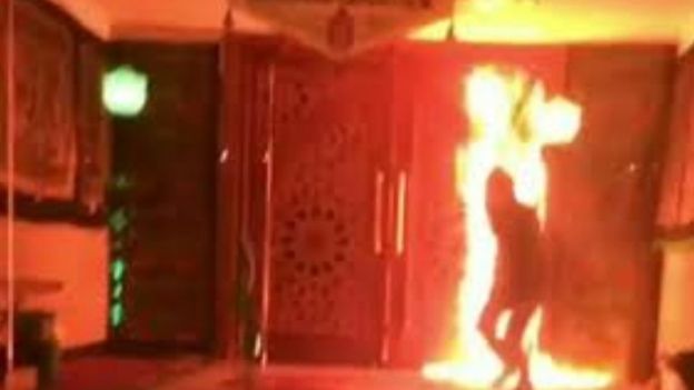 حمله به یک مسجد در تهران با مواد آتش‌زا