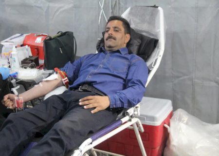 استقرار تیم سیار اهدای خون در میراث جهانی تخت‌جمشید